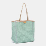 Türkise Bast-Tragetasche