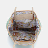 Türkise Bast-Tragetasche