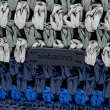 Blau gestreifte Bast-Tragetasche