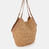 Capazo de rafia camel