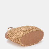 Capazo de rafia camel