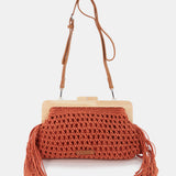 Clutch de macramé naranja