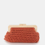 Clutch de macramé naranja