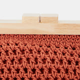Clutch de macramé naranja
