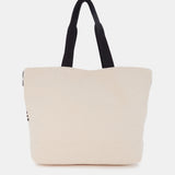 Schwarz bestickte Strandtragetasche