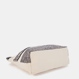 Schwarz bestickte Strandtragetasche