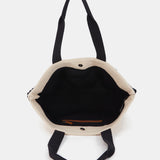 Schwarz bestickte Strandtragetasche