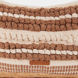 Beige embroidered crossbody bag