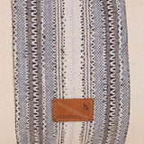 Schwarze bestickte Strandtasche aus Baumwolle