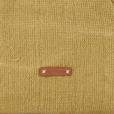 Bernsteinfarbene, bestickte Strandtasche aus Baumwolle