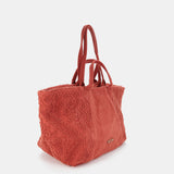 Orange bestickte Strandtasche aus Baumwolle