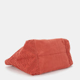 Orange bestickte Strandtasche aus Baumwolle