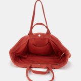 Orange bestickte Strandtasche aus Baumwolle