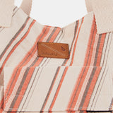 Strandtasche aus orangefarbener Baumwolle