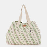 Grüne Strandtasche aus Baumwolle