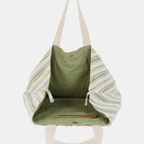 Grüne Strandtasche aus Baumwolle