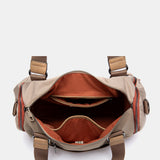 Bolso de viaje en materiales reciclados beige