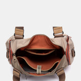 Bolso de viaje en materiales reciclados beige
