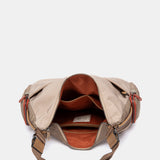 Bolso de hombro en materiales reciclados beige