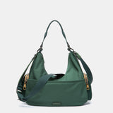 Bolso de hombro en materiales reciclados verde