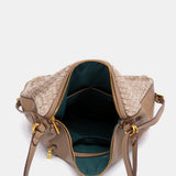Bolso multifuncional trenzado en beige