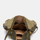 Bolso multifuncional trenzado en verde