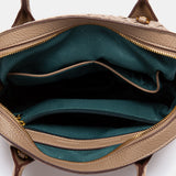 Bolso de mano trenzado beige