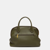 Bolso de mano trenzado verde