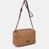 Bandolera trenzada cognac