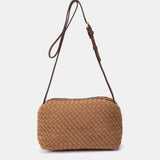 Bandolera trenzada cognac