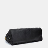 Bolso de mano acolchado negro