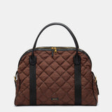 Bolso de mano acolchado marrón