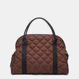 Bolso de mano acolchado marrón