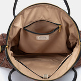Bolso de mano acolchado marrón