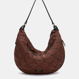 Brown quilted shoulder bag.
