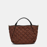 Brown quilted shopper bag.