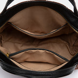 Brown quilted shopper bag.