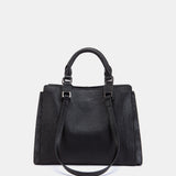 Black handbag.