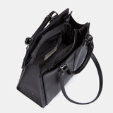 Black handbag.