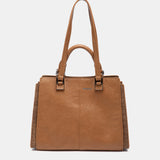 Cognac handbag.