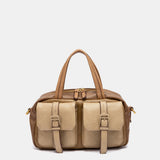 Bandolera combinada en taupe