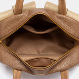 Bandolera combinada en taupe