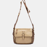 Bandolera combinada en taupe