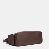 Bolso de hombro multibolsillos marrón