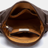 Bolso de hombro multibolsillos marrón