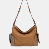 Bolso de hombro multibolsillos ámbar