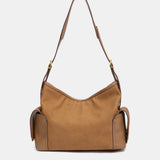 Bolso de hombro multibolsillos ámbar