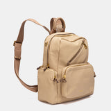 Mochila en materiales reciclados beige