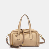 Bolso de mano en materiales reciclados beige
