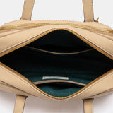 Bolso de mano en materiales reciclados beige